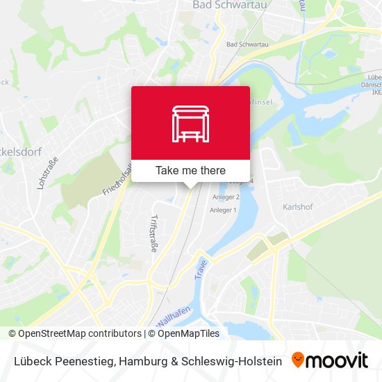 Lübeck Peenestieg map
