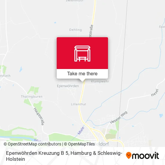 Карта Epenwöhrden Kreuzung B 5
