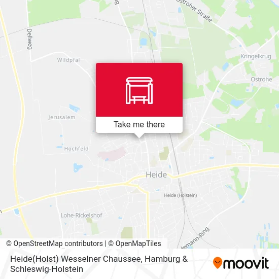 Heide(Holst) Wesselner Chaussee map