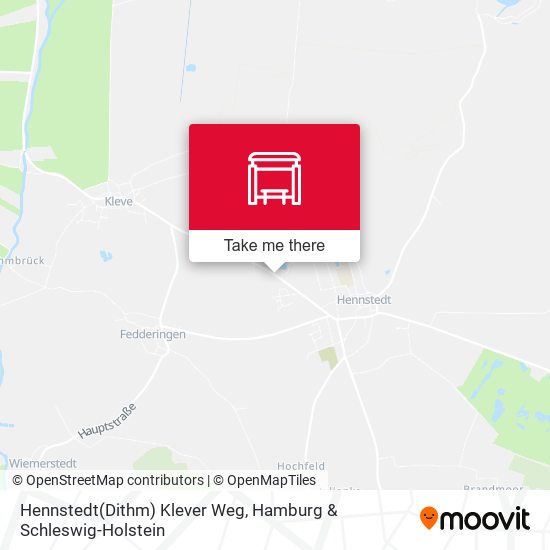 Hennstedt(Dithm) Klever Weg map