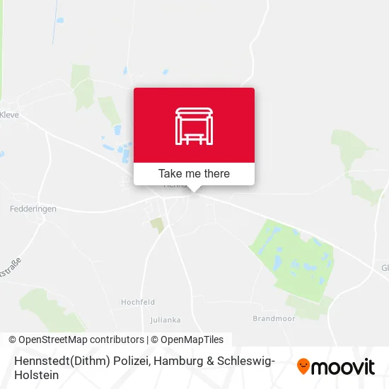 Карта Hennstedt(Dithm) Polizei