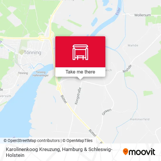 Карта Karolinenkoog Kreuzung
