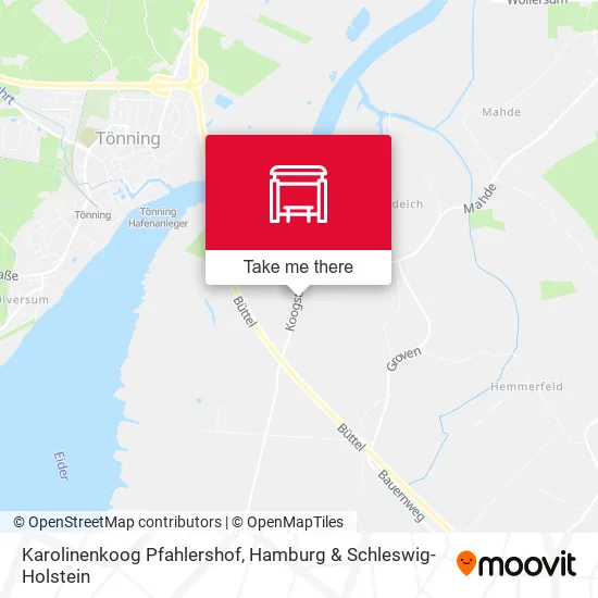 Карта Karolinenkoog Pfahlershof