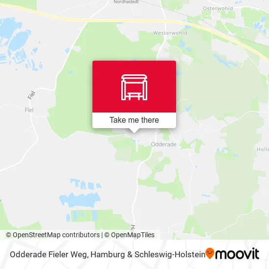 Карта Odderade Fieler Weg