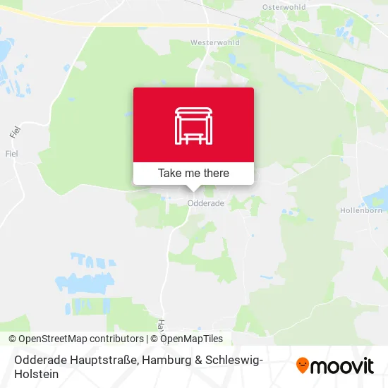 Карта Odderade Hauptstraße
