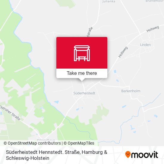 Süderheistedt Hennstedt. Straße map