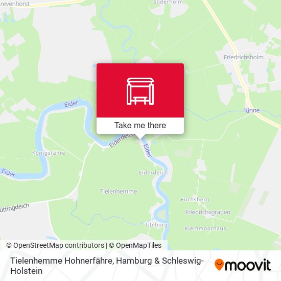 Tielenhemme Hohnerfähre map