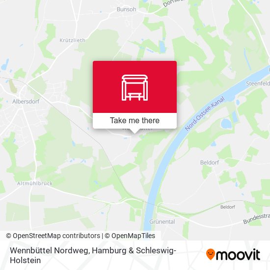 Wennbüttel Nordweg map