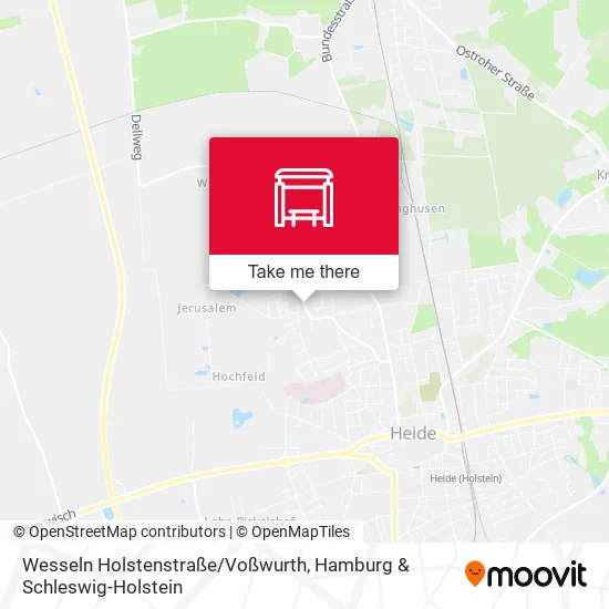 Карта Wesseln Holstenstraße/Voßwurth