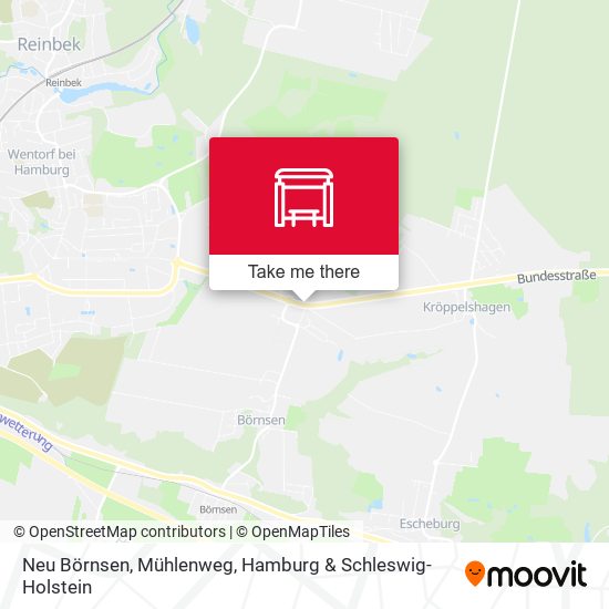 Neu Börnsen, Mühlenweg map
