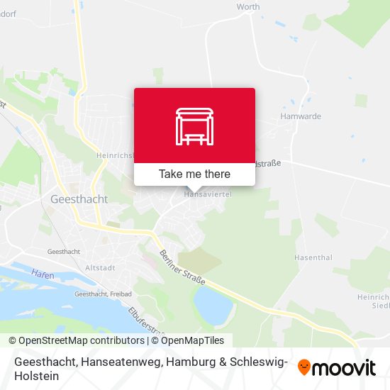 Geesthacht, Hanseatenweg map