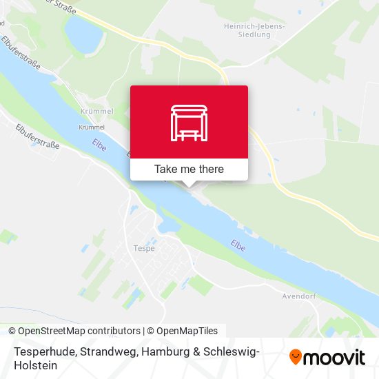 Tesperhude, Strandweg map