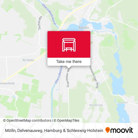 Карта Mölln, Delvenauweg