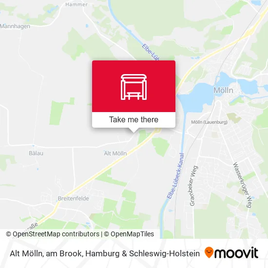 Карта Alt Mölln, am Brook