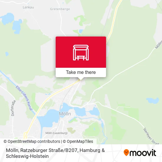 Карта Mölln, Ratzeburger Straße/B207