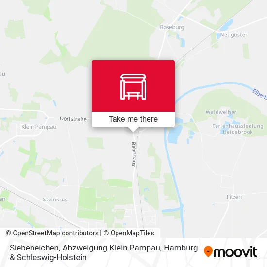 Карта Siebeneichen, Abzweigung Klein Pampau