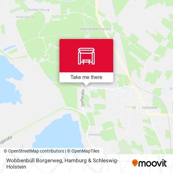 Wobbenbüll Borgerweg map