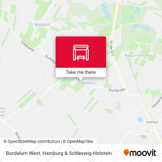 Bordelum West map