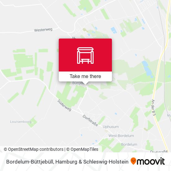 Bordelum-Büttjebüll map