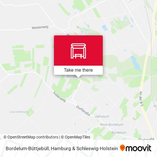 Bordelum-Büttjebüll map