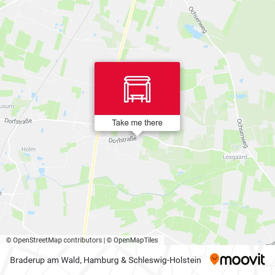Карта Braderup am Wald