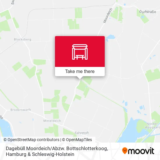 Карта Dagebüll Moordeich / Abzw. Bottschlotterkoog