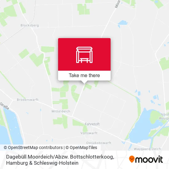 Карта Dagebüll Moordeich / Abzw. Bottschlotterkoog