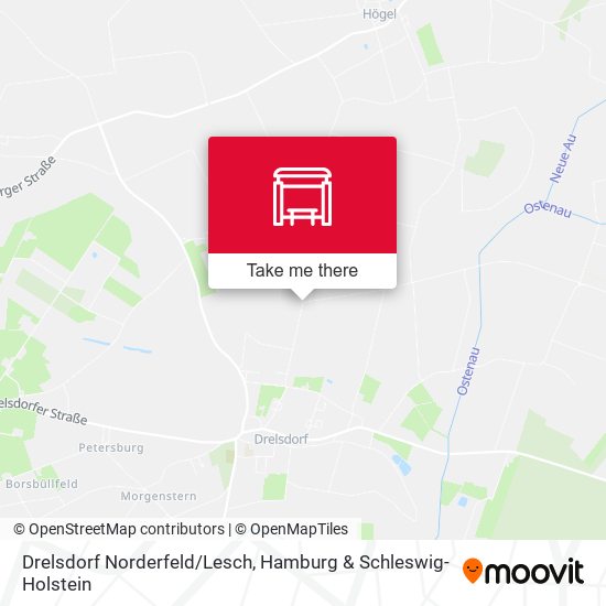 Drelsdorf Norderfeld/Lesch map