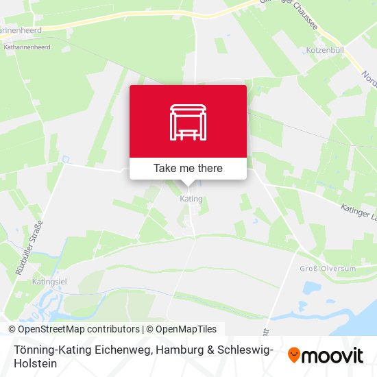 Tönning-Kating Eichenweg map