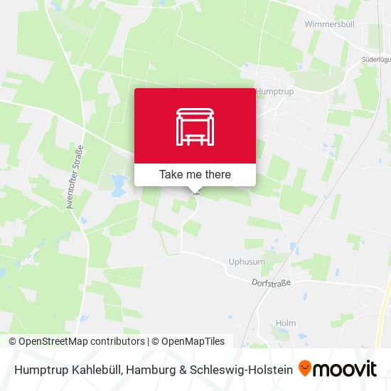 Humptrup Kahlebüll map