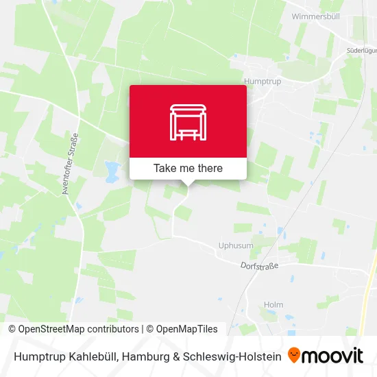 Humptrup Kahlebüll map