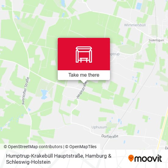 Humptrup-Krakebüll Hauptstraße map