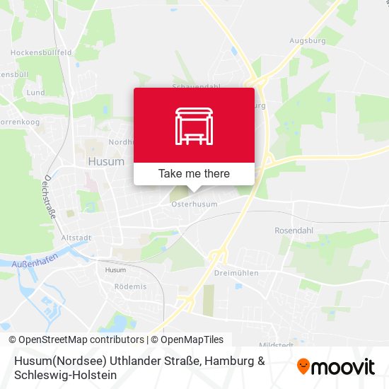 Husum(Nordsee) Uthlander Straße map