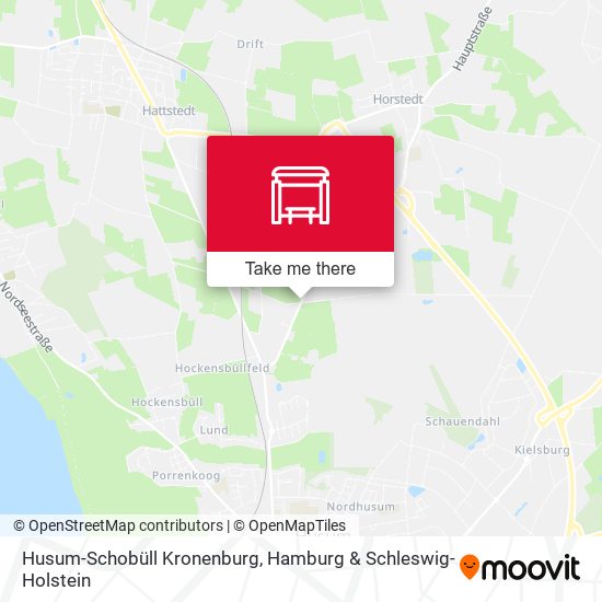 Husum-Schobüll Kronenburg map