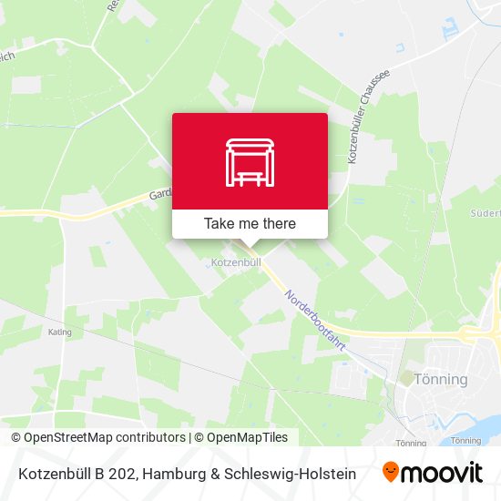 Kotzenbüll B 202 map