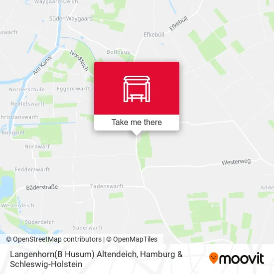 Карта Langenhorn(B Husum) Altendeich