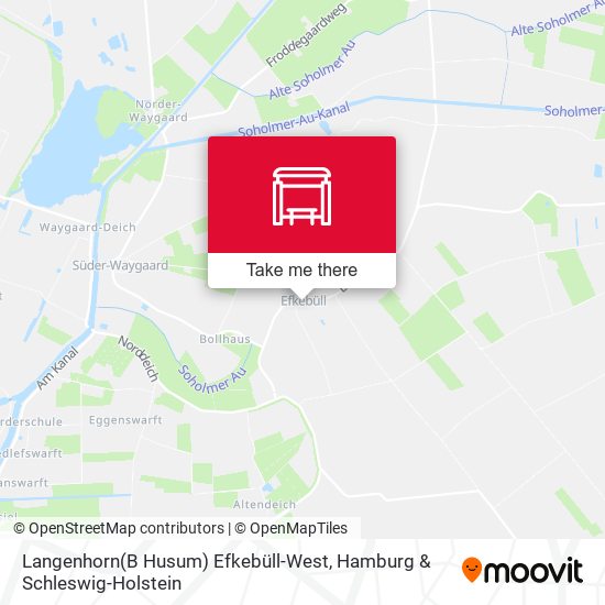 Langenhorn(B Husum) Efkebüll-West map