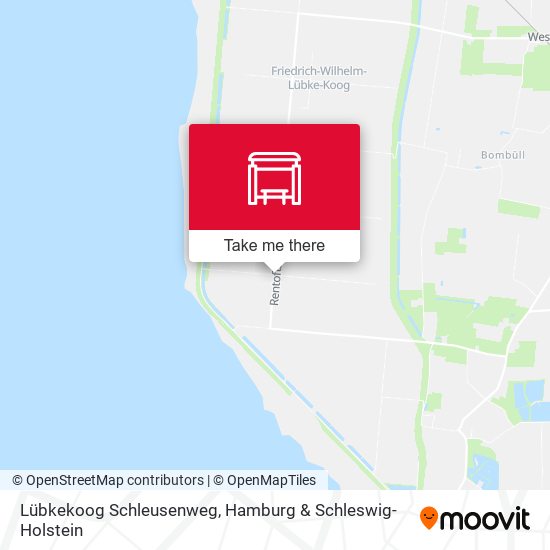 Lübkekoog Schleusenweg map
