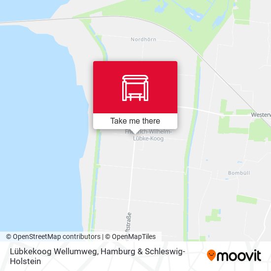 Lübkekoog Wellumweg map