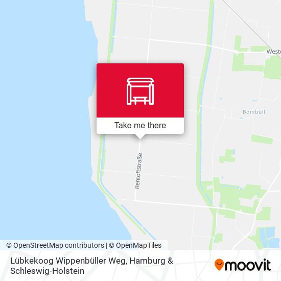 Lübkekoog Wippenbüller Weg map