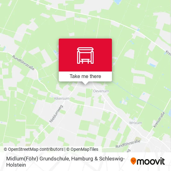 Карта Midlum(Föhr) Grundschule
