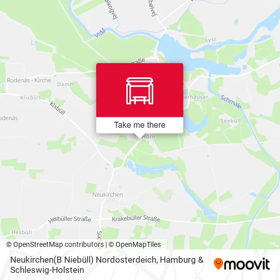 Карта Neukirchen(B Niebüll) Nordosterdeich