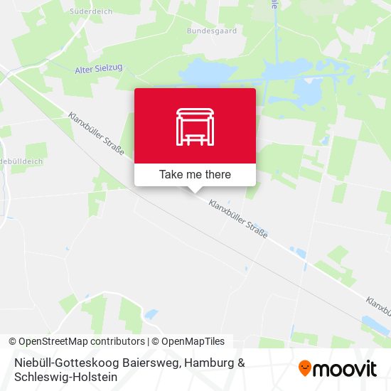 Niebüll-Gotteskoog Baiersweg map