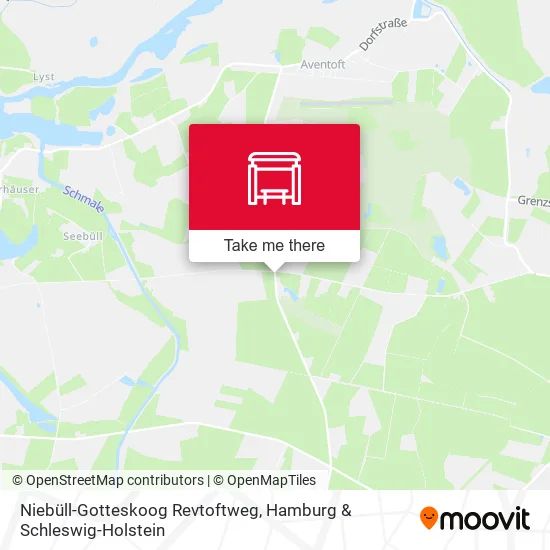 Карта Niebüll-Gotteskoog Revtoftweg