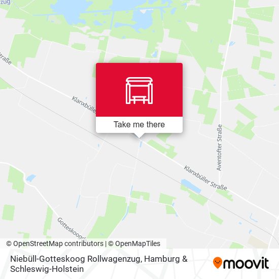 Niebüll-Gotteskoog Rollwagenzug map