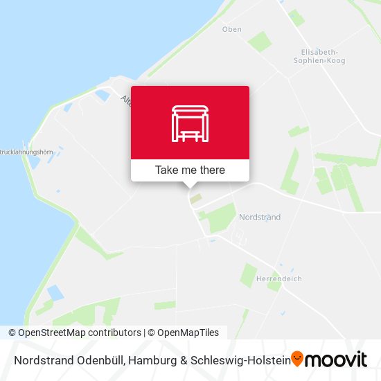 Nordstrand Odenbüll map