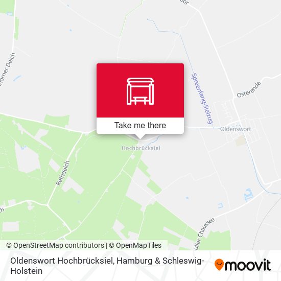 Oldenswort Hochbrücksiel map