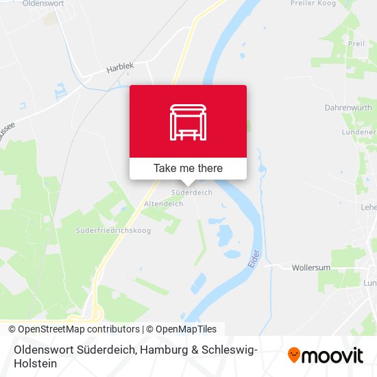Oldenswort Süderdeich map