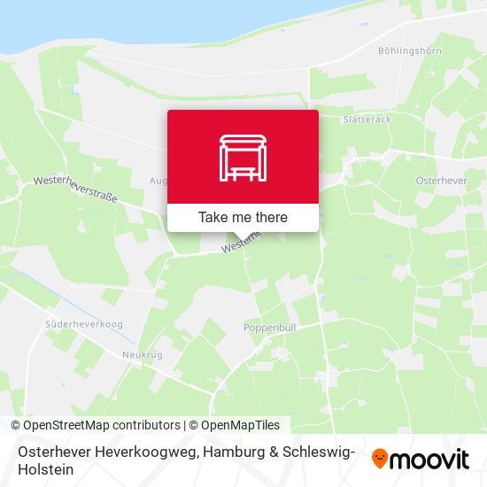 Osterhever Heverkoogweg map
