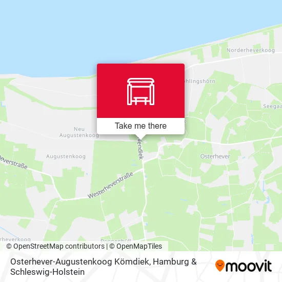 Карта Osterhever-Augustenkoog Kömdiek